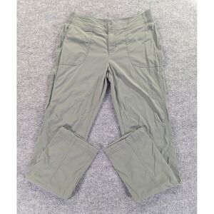 Athleta Trekkie Hiking Pants Women's Size 8 Green Ripstop Zip Pockets